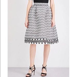 Josy Two-tone Lace Skirt In Bicolore